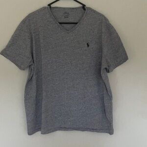 Gray Polo V-Neck Men's Shirt